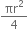 πr squared over 4