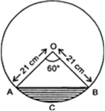 
Here, we haver = 21 cmand    ө = 60°Area of circle = Area of se