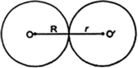 
Let r and R be the radii of the circles having Centres O and O' respe