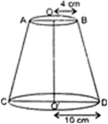 
Let R and r be respectively the radii of bigger and smaller ends of t