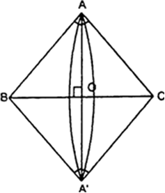 
In right triangle CAB :BC2 = AB2 + AC2[Using Pythagoras theorem]⇒