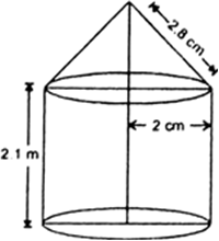 
Let ‘r’ met. be the radius, l be the slant height and ‘h’ m b