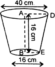 
Let R and r be respectively the radii of bigger and smaller ends of t