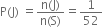 straight P left parenthesis straight J right parenthesis space equals fraction numerator straight n left parenthesis straight J right parenthesis over denominator straight n left parenthesis straight S right parenthesis end fraction equals 1 over 52