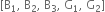 left square bracket straight B subscript 1 comma space straight B subscript 2 comma space straight B subscript 3 comma space straight G subscript 1 comma space straight G subscript 2 right square bracket