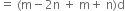 equals space left parenthesis straight m minus 2 straight n space plus space straight m plus space straight n right parenthesis straight d