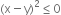 left parenthesis straight x minus straight y right parenthesis squared less or equal than 0