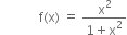 space space space space space space space space space space space space straight f left parenthesis straight x right parenthesis space equals space fraction numerator straight x squared over denominator 1 plus straight x squared end fraction