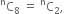 straight C presuperscript straight n subscript 8 space equals space straight C presuperscript straight n subscript 2 comma