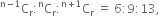 straight C presuperscript straight n minus 1 end presuperscript subscript straight r colon straight C presuperscript straight n subscript straight r colon straight C presuperscript straight n plus 1 end presuperscript subscript straight r space equals space 6 colon 9 colon 13 comma