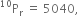 straight P presuperscript 10 subscript straight r space equals space 5040 comma