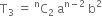 straight T subscript 3 space equals space straight C presuperscript straight n subscript 2 space straight a to the power of straight n minus 2 end exponent space straight b squared