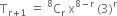 straight T subscript straight r plus 1 end subscript space equals space straight C presuperscript 8 subscript straight r space straight x to the power of 8 minus straight r end exponent space left parenthesis 3 right parenthesis to the power of straight r