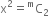 straight x squared equals straight C presuperscript straight m subscript 2