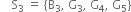 space space space space straight S subscript 3 space equals space left curly bracket straight B subscript 3 comma space straight G subscript 3 comma space straight G subscript 4 comma space straight G subscript 5 right curly bracket