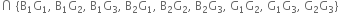 intersection space open curly brackets straight B subscript 1 straight G subscript 1 comma space straight B subscript 1 straight G subscript 2 comma space straight B subscript 1 straight G subscript 3 comma space straight B subscript 2 straight G subscript 1 comma space straight B subscript 2 straight G subscript 2 comma space straight B subscript 2 straight G subscript 3 comma space straight G subscript 1 straight G subscript 2 comma space straight G subscript 1 straight G subscript 3 comma space straight G subscript 2 straight G subscript 3 close curly brackets