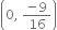 open parentheses 0 comma space fraction numerator negative 9 over denominator 16 end fraction close parentheses