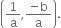 open parentheses 1 over straight a comma fraction numerator negative straight b over denominator straight a end fraction close parentheses.