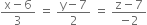 fraction numerator straight x minus 6 over denominator 3 end fraction space equals space fraction numerator straight y minus 7 over denominator 2 end fraction space equals space fraction numerator straight z minus 7 over denominator negative 2 end fraction