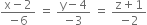 fraction numerator straight x minus 2 over denominator negative 6 end fraction space equals space fraction numerator straight y minus 4 over denominator negative 3 end fraction space equals space fraction numerator straight z plus 1 over denominator negative 2 end fraction