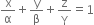 straight x over straight alpha plus straight y over straight beta plus straight z over straight gamma equals 1