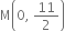 straight M open parentheses 0 comma space 11 over 2 close parentheses