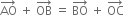 AO with rightwards arrow on top space plus space OB with rightwards arrow on top space equals space BO with rightwards arrow on top space plus space OC with rightwards arrow on top