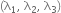 left parenthesis straight lambda subscript 1 comma space straight lambda subscript 2 comma space straight lambda subscript 3 right parenthesis