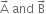 straight A with rightwards arrow on top space and space straight B with rightwards arrow on top