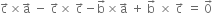 straight c with rightwards arrow on top cross times straight a with rightwards arrow on top space minus space straight c with rightwards arrow on top cross times space straight c with rightwards arrow on top minus straight b with rightwards arrow on top cross times straight a with rightwards arrow on top space plus space straight b with rightwards arrow on top space cross times space straight c with rightwards arrow on top space equals space 0 with rightwards arrow on top