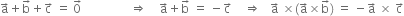 straight a with rightwards arrow on top plus straight b with rightwards arrow on top plus straight c with rightwards arrow on top space equals space 0 with rightwards arrow on top space space space space space space space space space space space space space space space space rightwards double arrow space space space space straight a with rightwards arrow on top plus straight b with rightwards arrow on top space equals space minus straight c with rightwards arrow on top space space space space rightwards double arrow space space space straight a with rightwards arrow on top space cross times left parenthesis straight a with rightwards arrow on top cross times straight b with rightwards arrow on top right parenthesis space equals space minus straight a with rightwards arrow on top space cross times space straight c with rightwards arrow on top