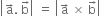 open vertical bar straight a with rightwards arrow on top. space straight b with rightwards arrow on top close vertical bar space equals space open vertical bar straight a with rightwards arrow on top space cross times space straight b with rightwards arrow on top close vertical bar