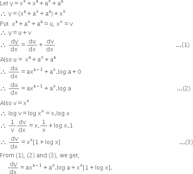 Differentiate The Following W R T X Xx Xa Ax For Some Fixed A 0 And X 0 From Mathematics Continuity And Differentiability Class 12 Punjab Board