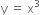 straight y space equals space straight x cubed