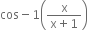 cos minus 1 open parentheses fraction numerator straight x over denominator straight x plus 1 end fraction close parentheses