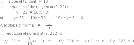 Find The Equations Of The Tangent And Normal To The Curve Y X2 4x 1 At The Point Whose Abscissa Is 3 Zigya