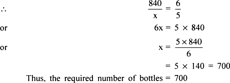 
Solution:
For more number of hours, more number of bottles would be f