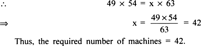 
Let the number of machines required = x
Since, more machines would re