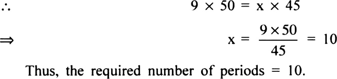 
Presents duration each period = (50 - 5) minutes = 45 minutes.
Let th