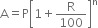 straight A equals straight P open square brackets 1 plus straight R over 100 close square brackets to the power of straight n