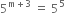 5 to the power of straight m plus 3 end exponent space equals space 5 to the power of 5