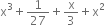 straight x cubed plus 1 over 27 plus straight x over 3 plus straight x squared