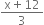 fraction numerator straight x plus 12 over denominator 3 end fraction