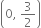 open parentheses 0 comma space 3 over 2 close parentheses