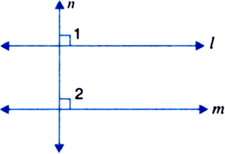 
Given: l, m, n are three lines such that l || m and n ⊥ l.To Prove: