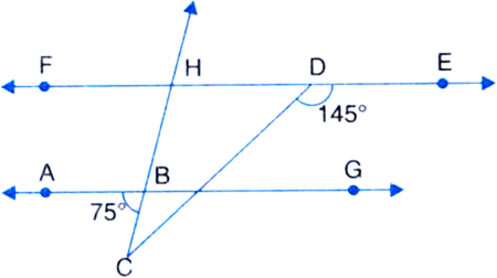 
Construction: Extend ED, AB and CB.∠BHF = ∠CBA| Corresponding ang