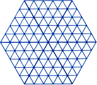 
(i) Number of triangles = 25 + 25 + 25 + 25 + 25 + 25 = 150(ii) Numbe