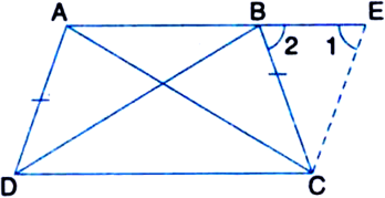 
Given: ABCD is a trapezium in which AB || CD and AD = BC
To Prove:(i)