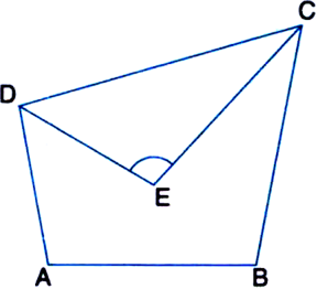 
Given: In a quadrilateral ABCD, the line segments bisecting ∠C and 