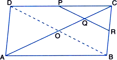 
Given: ABCD is a parallelogram in which P is the mid-point of DC and 